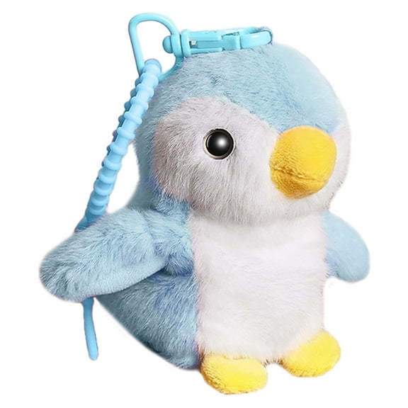 Interactive Chirping Bird Cat Toy with Flapping Flying Motion for Pet and Instinct Stimulation, 12x13x14 cm, Blue
