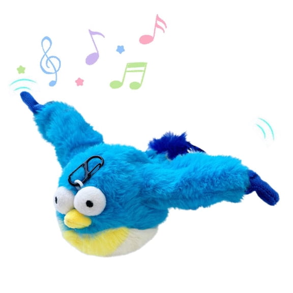Interactive Dancing Bird Cat Toy, 8.66 x 8.27 in, Paw-Activated with Real Bird Sounds, Stimulates Hunting Instincts for Indoor Cats