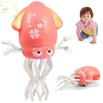 Interactive Dancing Octopus Toy for Baby – Light-Up Musical Baby Crawler,Tummy Time Toys,Music Sensory Birthday Gifts for Kids (Pink)