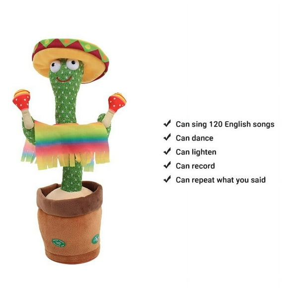 Interactive Dancing and Talking Plush Toys with Recording and Singing Rock Music, Best Educational Birthday Present for Kids