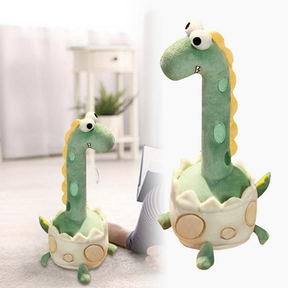 Interactive Dinosaur Toy with Singing Recording and Features Soft Stuffed Animal for Kids Indoor Play