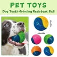 thumbnail image 1 of Interactive Dog Ball 2.5 Inch Dual Color Nontoxic Rubber Bouncy Chew Toys for Small Dogs Puppy Oral Play Green Blue 1 Pack, 1 of 6