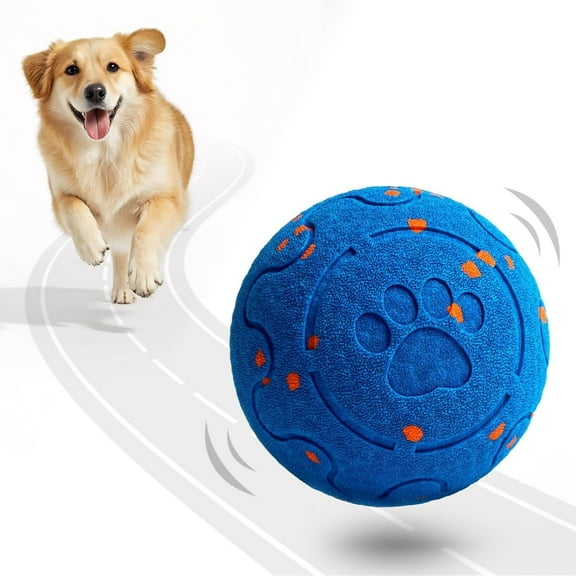 Interactive Dog Ball Auto Rolling - Interactive Dog Toys for Aggressive Chewers - Bouncy & Throwable, Type-C Rechargeable, Washable, for Small & Medium & Large Dogs – Blue