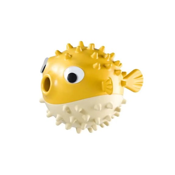 Interactive Dog Ball Treat Dispenser Toy Puffer Fish Design Separation Relaxation Relief Small Breed Chewing Fun 1 Set