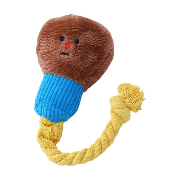 Interactive Dog Chew Toy Light Bulb Shape Squeaky Sound Teething Toy for Aggressive Chewer Indoor Entertainment Fun