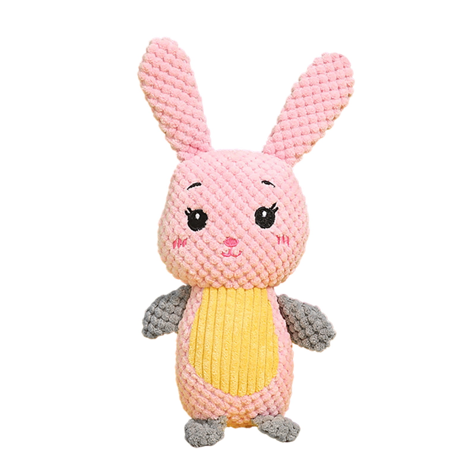 Dog Chew Toy Squeaky Rabbit Stuffed Animal Interactive Pet Toy for ...