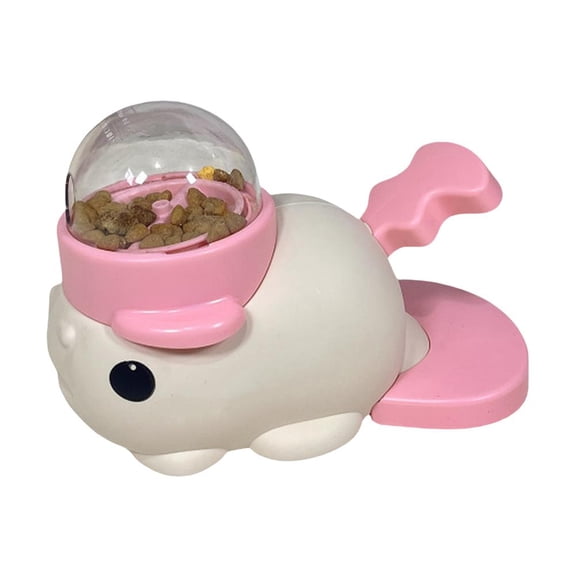 Interactive Dog Feeder & Cat Food Dispenser, Slow Feeder Puzzle Toy for Dry Food and Freeze-Dried Treats, Mental Stimulation & Choking Prevention, Bite-Resistant Plastic