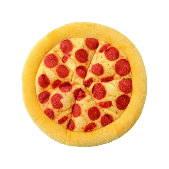 Interactive Dog Gnawing Pizza Toy With Squeaky Sound For Pet Tug Of War Fun