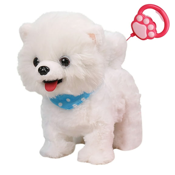 Interactive Dog Plush Realistic Robot Puppy: Touch Detection, Voice Imitation, Realistic Sound for Kids Playful Bonding