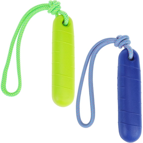 Interactive Dog Pool Toys Water Floating Toys Fetch Training Bumpers 2 Pack, Blue & Green