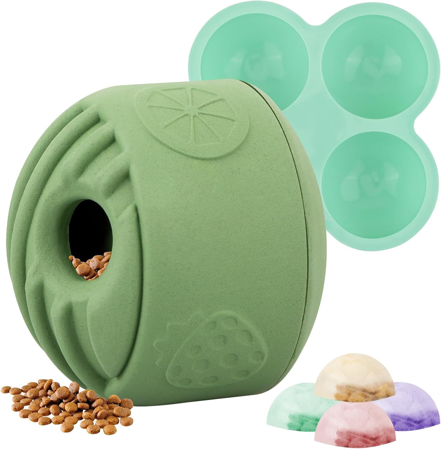 Indestructible Frozen Treat Dispenser Dog Toy - Interactive Chew Toy For Aggressive Chewers, Large Dogs
