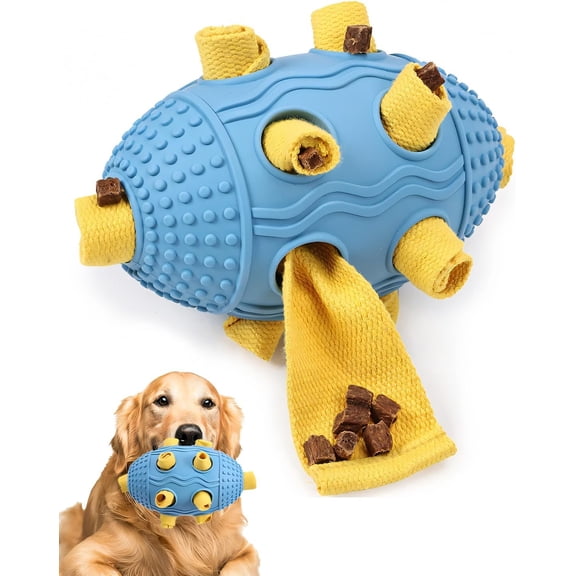Interactive Dog Puzzle Toy for Natural Foraging Skills, Durable Snuffle Cube with Cloth Strips for Hide & Seek Treats, Slow Feeder for Mental Stimulation and Stress Relief in Green