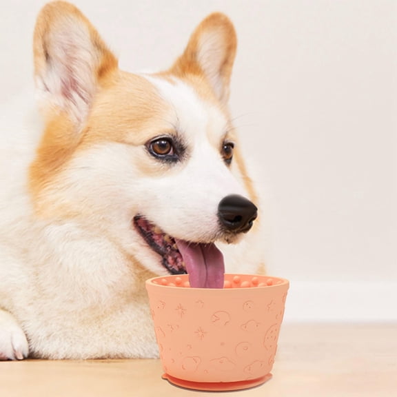 Interactive Dog Slow Feeder Bowl with Anxiety and Non- Silicone Base for All Breed Sizes