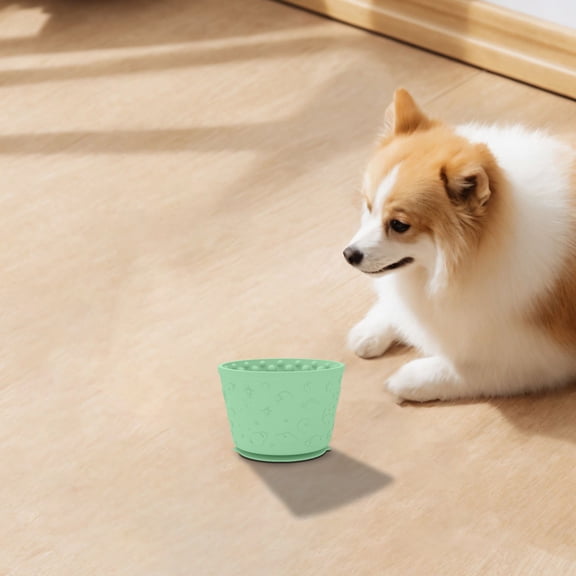 Interactive Dog Slow Feeder Bowl with Anxiety and Non- Silicone Base for All Breed Sizes