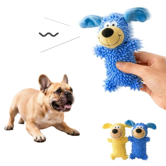 Kawiwi 2 Pack Interactive Squeaky Plush Dog Toy, for Throwing & Catching Games, Small to Gentle Large Dogs for