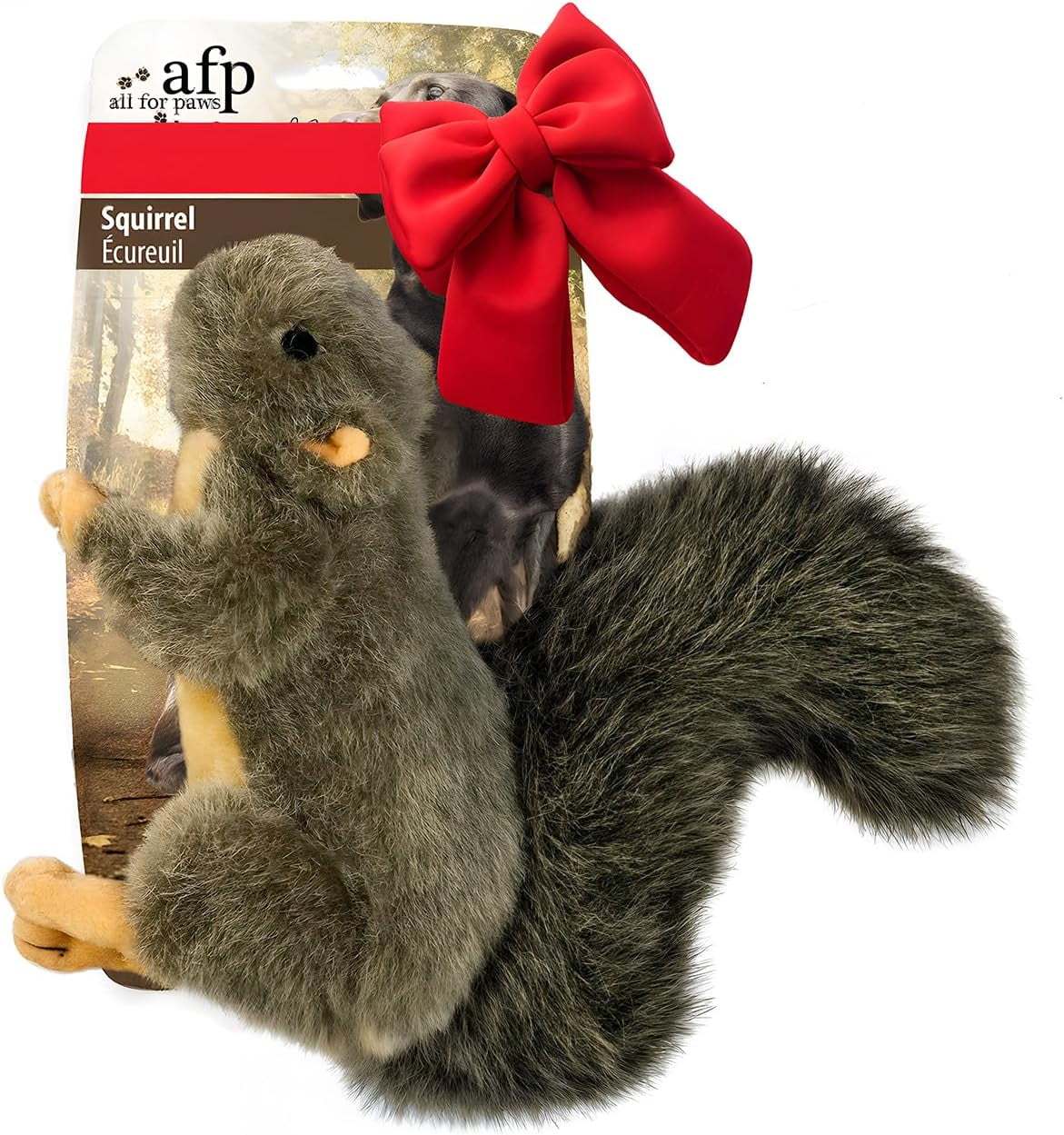 Interactive Dog Squirrel Plush Squeaky Toy - Perfect Puppy Enrichment Toy, Large