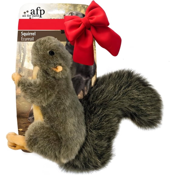 Interactive Dog Squirrel Plush Squeaky Toy - Perfect Puppy Enrichment Toy, Large