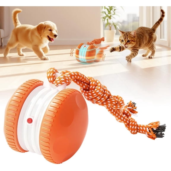 Interactive Dog Teaser Ball – Motion Activated Self-Rolling Toy for Boredom – Electric "Prey-Mimic" Chaser for Puppy
