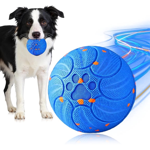 Interactive Dog Toy with Auto-Bounce, Rotation & Obstacle Avoidance, Upgraded Chew-Resistant E-TPU, IPX7 Waterproof and Colorful LED Lights for Indoor/Outdoor Play