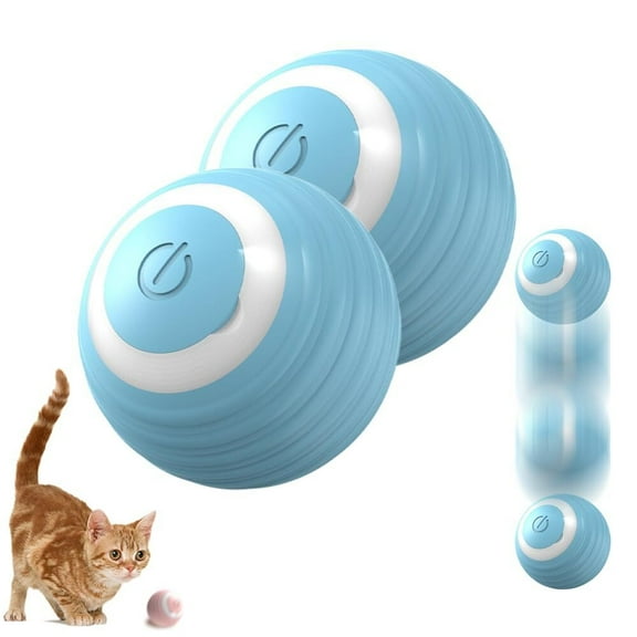 Interactive Dog Toy - Automatic Rolling Ball With LED Flash, Motion Activated, USB Rechargeable (Orange)