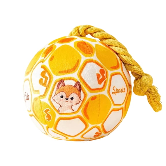 Interactive Dog Toy Ball for Small Dogs – Squeaky Plush Chew Toy with Gentle Sound & Durable Texture for Teething, Boredom Relief & Separation Anxiety, 3.5-inch