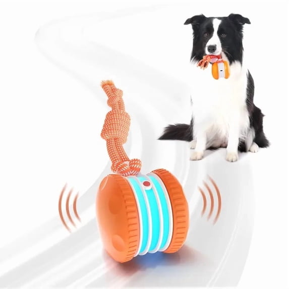 Interactive Dog Toy Ball with Rope, Automatic Jumping Chase Toy for Small and Large Dogs, Dual Speed Pet Teaser for Indoor Outdoor Play