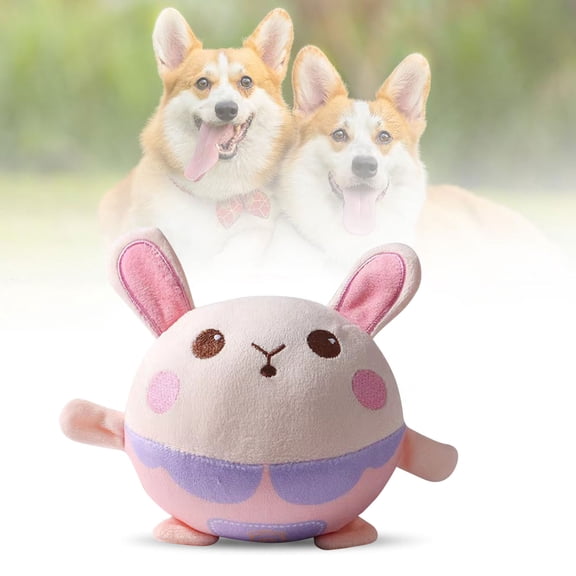 Interactive Dog Toy Moving Plush Rabbit for Small Medium Dogs Active Electronic Shake Toy for Boredom Relief Mental Stimulation 5.9 inches