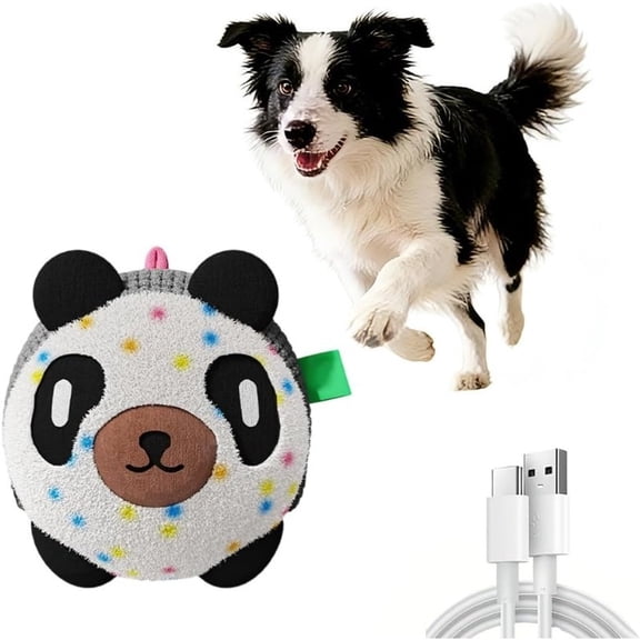 Interactive Dog Toy with USB Rechargeable Motion, Plush Squeaky Frog Toy for Dogs Cats