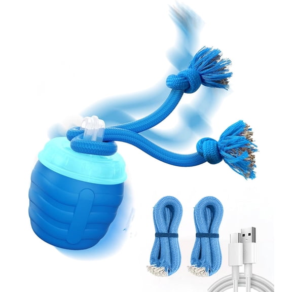 Interactive Dog Toys,2026 New Automatic Activated Dog Balls for Medium/Large Dogs Training, Play Music, USB Rechargeable (Blue)