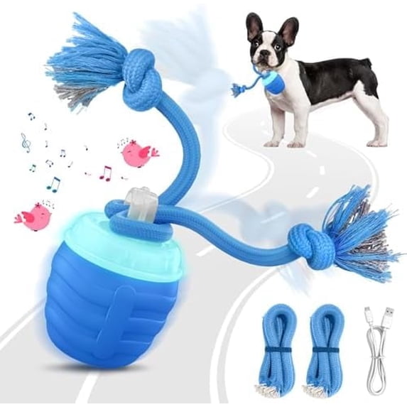 Interactive Dog Toys - 2026 Upgraded Motion Activated Balls for Medium/Large Dogs, Automatic Moving Dogs Toy Wicked Ball for Boredom, Interactive Dog Ball to Keep Them Busy(Blue)