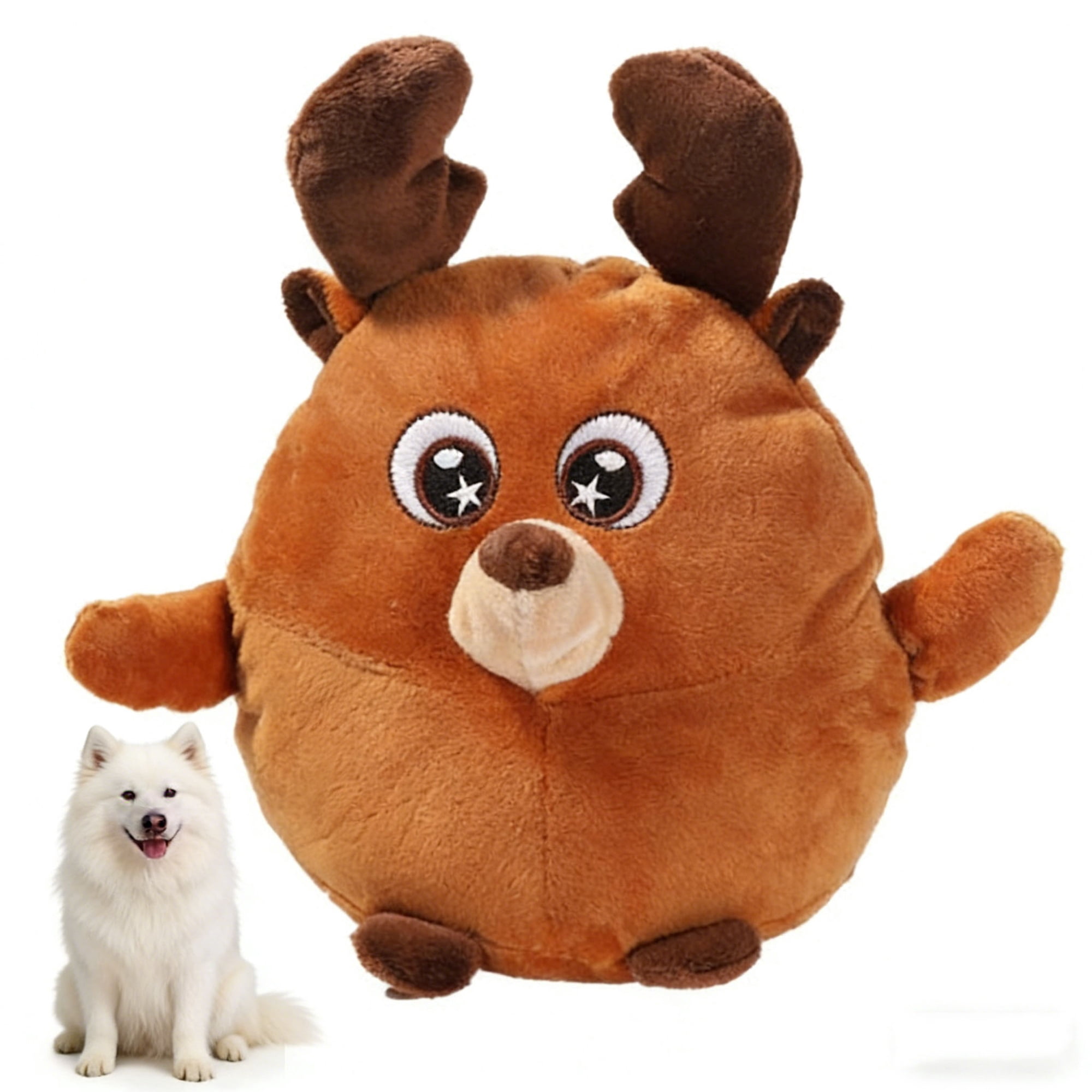 Interactive Dog Toys,Active Moving Pet Plush Toy,Rechargeable Squeaky Dog Ball Toy with Talking Sound,Washable Bouncing  Toy for Dogs Puppies to Keep Them Busy.