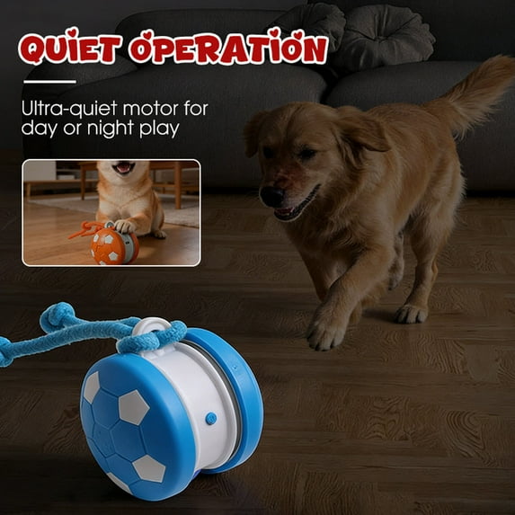 Interactive Dog Toys, Automatic Rolling Dog Toy for Indoor Exercise, Electric Dog Toy, Durable Small Dogs Rope Toy for Chewing and Playing, Pet Gifts(1PC)