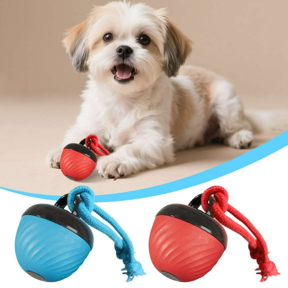 Interactive Dog Toys Ball,2025 New Smart Pet Puppy Ball with Ropes,ABS Safe Chewable Material For All Breeds,Electric Automatic Moving and Rolling Dogs Toy For Indoor Home