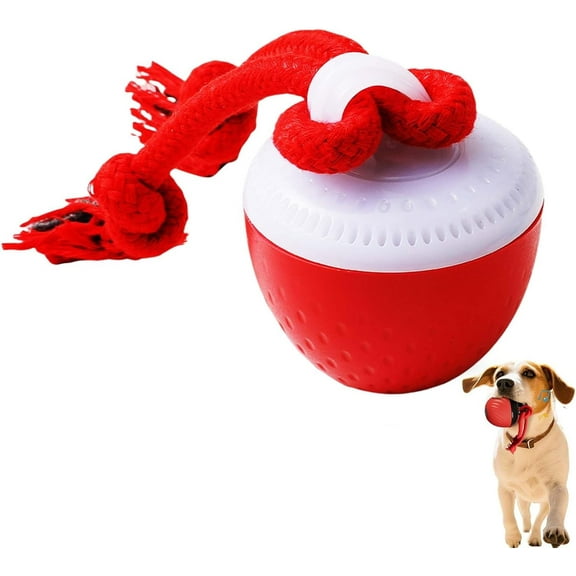 Interactive Dog Toys Ball, 2025 Smart Pet Puppy Ball with Ropes, Random Path Electric Automatic Moving and Rolling Dogs Toy, for Small Medium Large Dogs Daily Training (Bule)