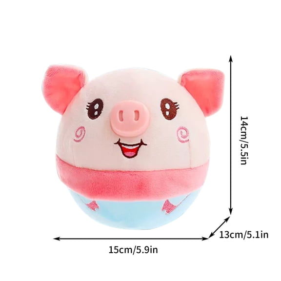 Interactive Dog Toys for Boredom, Squeaky Dog Toys with Automatic Rolling Jumping Wiggling, Washable Dog Chew Toys Pet Plush Toys for Puppy/Small/Medium/Large Dogs Chasing