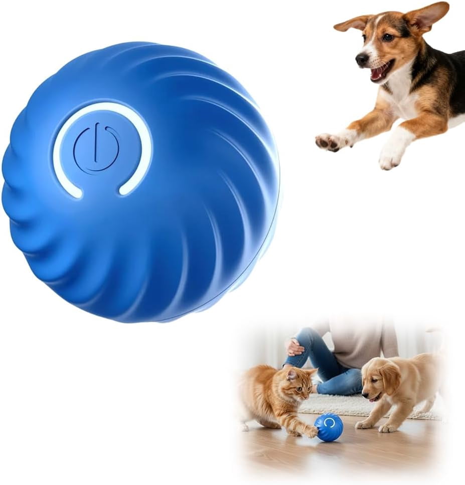 Interactive Dog Toys Dog Ball, Automatic Flashing Light Up Ball, Bite-Resistant Chew Toy to Stimulate Play and Relieve Boredom for Dogs and Cats