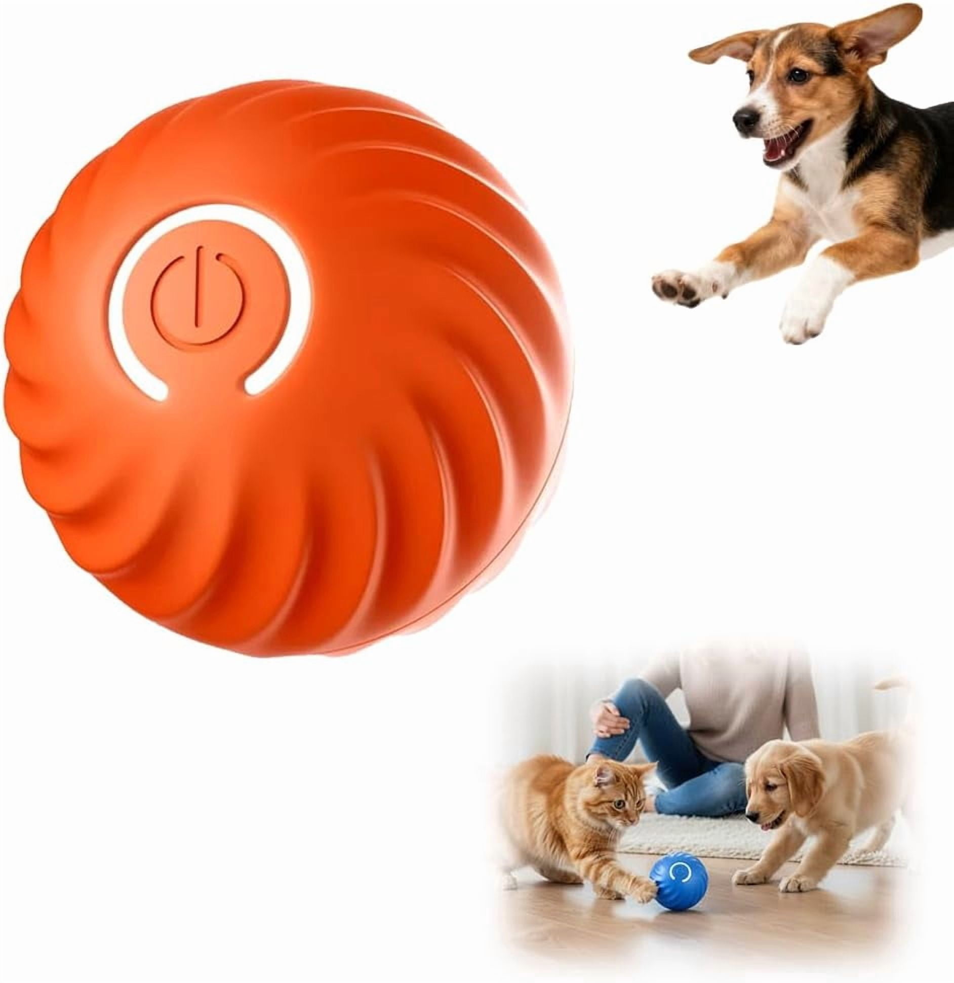 Interactive Dog Toys Dog Ball, Automatic Flashing Light Up Ball, Bite-Resistant Chew Toy to Stimulate Play and Relieve Boredom for Dogs and Cats