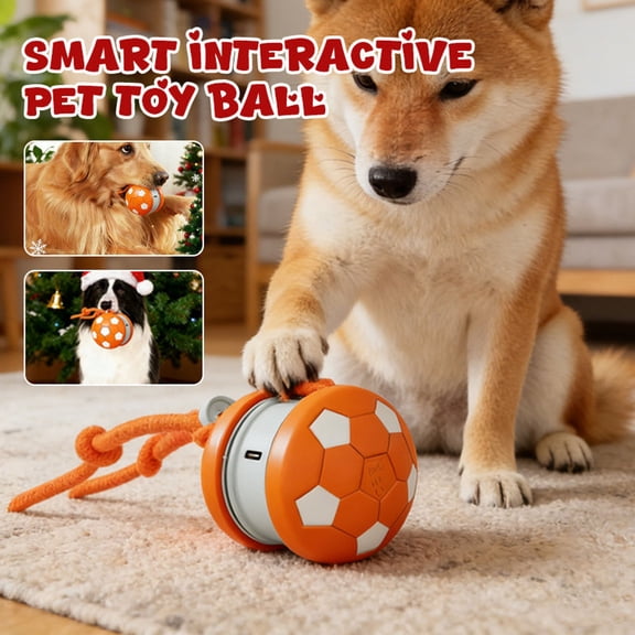 Interactive Dog Toys Dog Balls, Electric Automatic Moving and Rolling Dog Toy with Rope for Small Medium Dogs, Fun Smart Puppy Toy s for Boredom & Training, Dog Toys to Keep Them Busy (Blue)