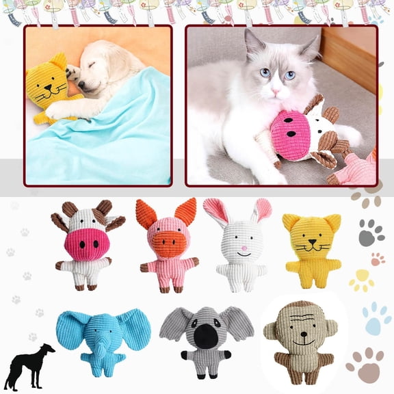 Interactive Dog Toys, Dog Toys Interactive, Chew Resistant, Corncob Fabric, Plush Interactive Toys Figures, Squeaky Toys, Puppy Oral, Indoor Play, Pet Enrichment Toys, Small Dog