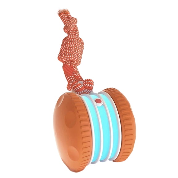 Interactive Dog Toys,Motion-Activated Electric Rolling Dog Toy with Rope,Random Path Stimulation Ball for Boredom Relief