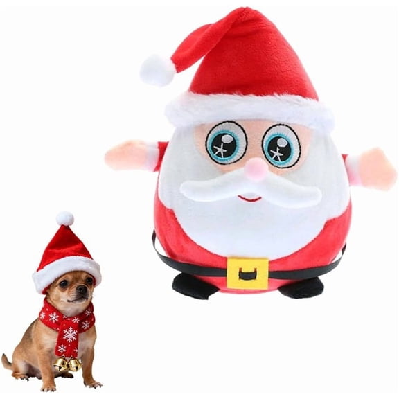 Interactive Dog Toys Moving Squeaky Talking Pig Plush Toy Rechargeable Shaking Bouncing Ball with Recording Music for Small Medium Large Dogs to Keep Them Busy