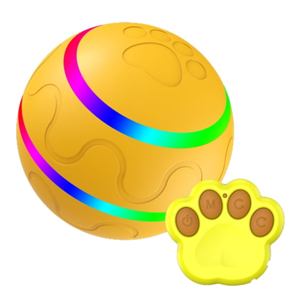 Interactive Dog Toys Pet With Remote Control Automatic Rolling Bouncing Light For Playful Puppy