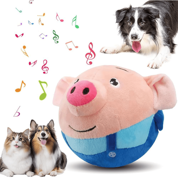 Moving Pet Plush Toys, Remote Control Interactive Dog Toys, Moving Plush Squeaky Toys for Small, Medium & Large Dogs