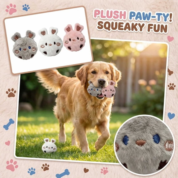 Interactive Dog Toys, Small Dog Toys for Small Breed, Dog Chew Toys for Small Dogs, Oral Relief, Pink 2.5X2 Inch Stuffed Plush Spiky Bouncy Ball for Indoor Small Puppy Playtime,