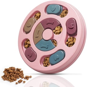 Interactive Dog Treat Puzzle Toys for IQ Training & Mental Stimulating Enrichment Toys,Fun Slow Feeder Toys for Large Medium Small Dogs and Cats,Ideal Gift for Animal Lover(Pink)