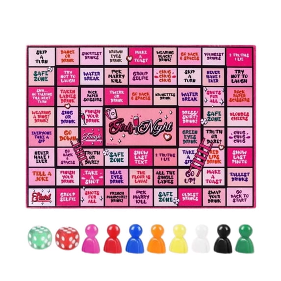 Interactive Drinking Board Game Mat for Adult Party Nights Group Entertainment Game Night Idea