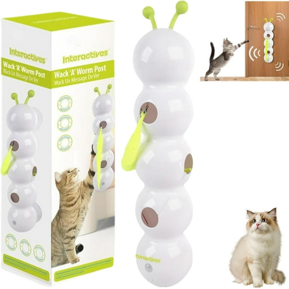 Interactive Electric Caterpillar Cat Toy, Caterpillar Smart Cat Toy for Bored Cats for All Ages Indoor Cat