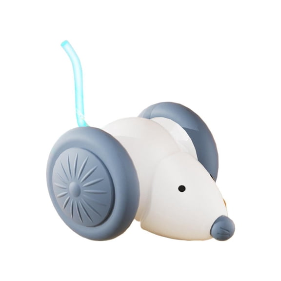 Interactive Electric Mouse Cat Toy Interactive Mouse Toy Car for Cats Self-moving Abs Sports Car Design With Smart Sensors(64cm, 220mah Battery)