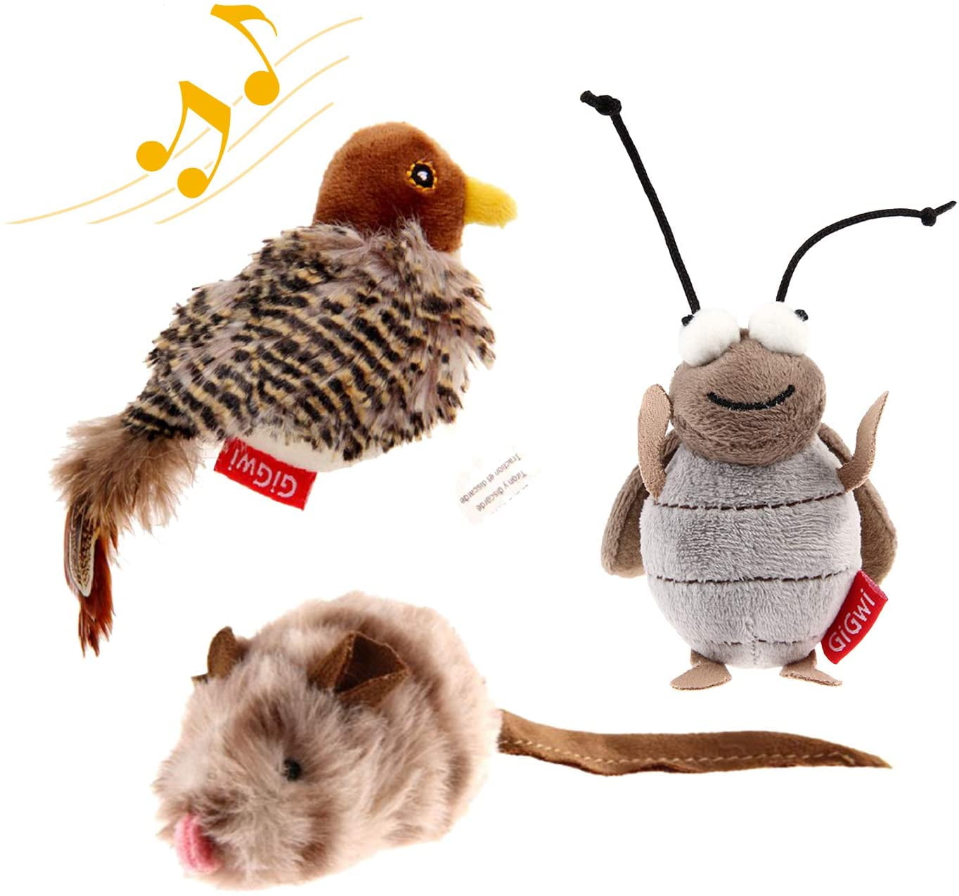 Interactive Electronic Cat Toy, Automatic Chirping Bird Toy Squeaky