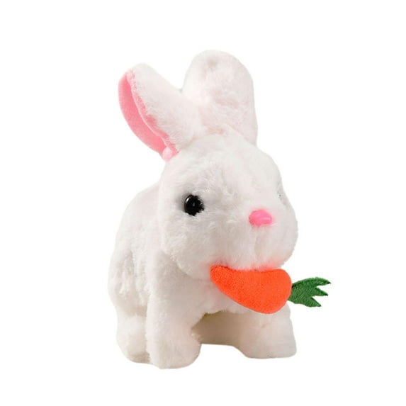 Interactive Electronic Pet Stuffed Animals with Sound Figures Walking Toy Plush Toys for Kids Toys Bedtime Friend Boys Girls white